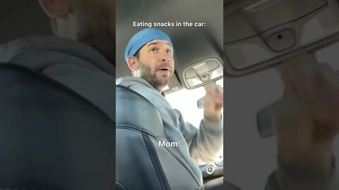 Eating Snacks in Car Mom vs. Dad #Shorts