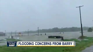 Tropical Storm Barry moves slowly over Louisiana, bringing heavy rains with life-threatening floods