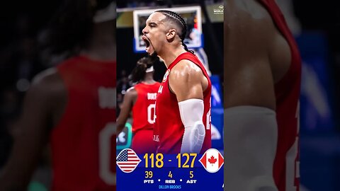 Dillon Brooks explodes for 39 points! #canada beats #usa for #bronze in #fiba World Cup