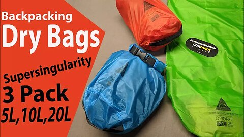 Ultralight Dry Stuff Sack 3 pack by Supersingularity (I am Switching Over) Orion-T