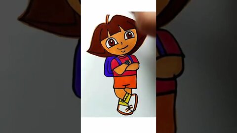 How to draw and paint Dora the Explorer #shorts