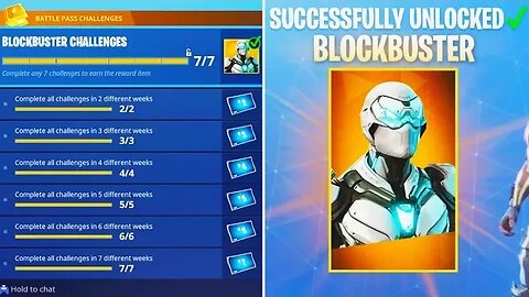 i completed EVERY "BLOCKBUSTER" Challenge in Fortnite! - FREE BLOCKBUSTER SKIN UNLOCKED SEASON 4