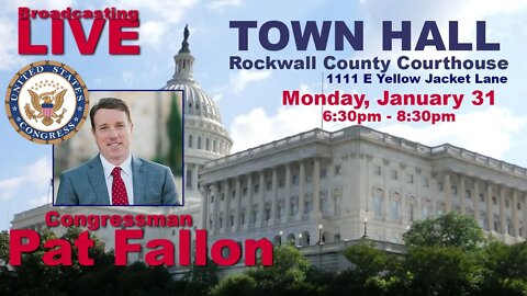 114: BROADCASTING LIVE- Congressman Fallon Town Hall