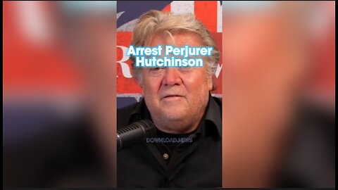 Steve Bannon: Arrest Cassidy Hutchinson For Lying To Congress - 1/2/24