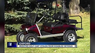 Family hopes for return of custom golf cart stolen from disable veteran