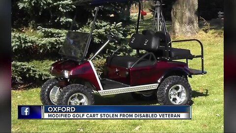 Family hopes for return of custom golf cart stolen from disable veteran