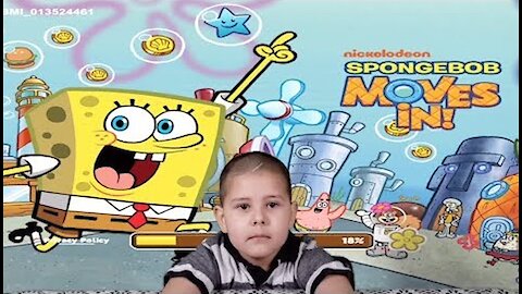 Kids Game Play of Sponge Bob on Apple iPad