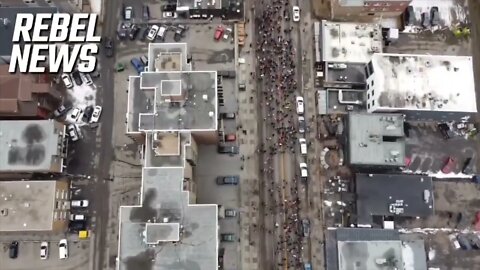 🇨🇦 CALGARY STANDS UP!!! DRONE FOOTAGE ❤️