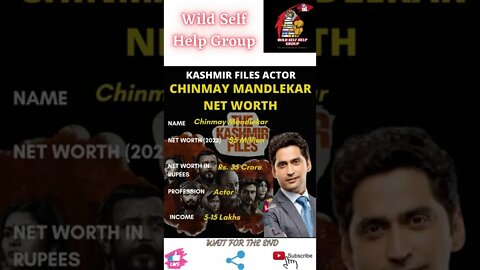 🔥Kashmir Files- Actor Chinmay Mandlekar Net Worth🔥#shorts🔥#wildselfhelpgroup🔥24 march 2022🔥