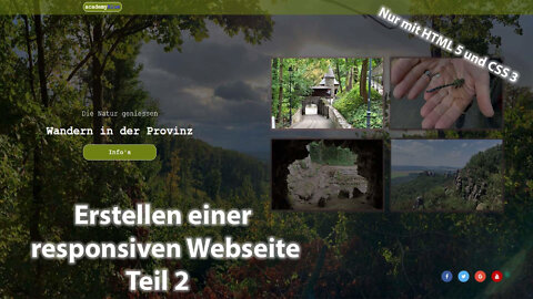 Erstellen einer responsiven Webseite - Thema Wandern - Teil 2