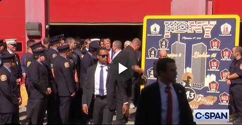 WATCH: President Trump and JD Vance greet New York City firefighters...