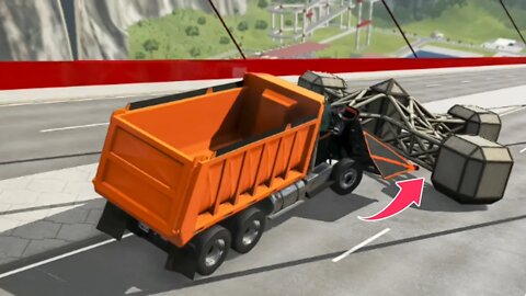 TruckFails | Truck & Bus vs Large Spinner | BeamNG.Drive |TrucksFails