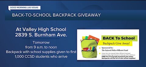 Back-to-school backpack giveaway through Nevada Coin Mart