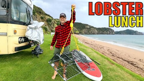 OCEANFRONT RV LIVING & LOBSTER FISHING | Bus Life NZ Family Vlog | Ep. 125