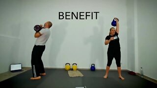 Double Kettlebell Snatch into alt. OH Reverse Lunge and Burpees