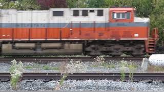 Interstate Heritage Unit on Norfolk Southern Intermodal Train with from Berea, Ohio October 6, 2020