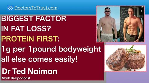 TED NAIMAN | CLASSIC: MAIN FACTOR IN FAT LOSS? PROTEIN FIRST 1g per 1pound bodyweight; rest is easy!