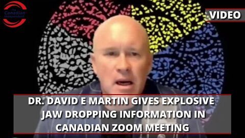 DR. DAVID E MARTIN GIVES EXPLOSIVE JAW DROPPING INFORMATION IN CANADIAN ZOOM MEETING