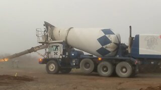 Pouring the garage floor