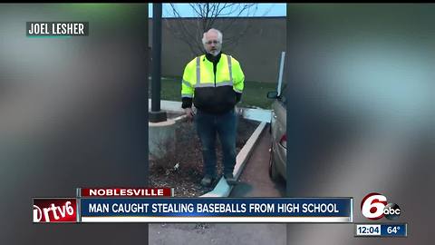 Man caught stealing baseballs from high school