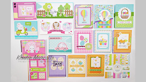 Doodlebug Design | Hippity Hoppity | 40 cards from one 6x6 paper pad