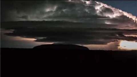 Time lapse of a lightning storm in Australia