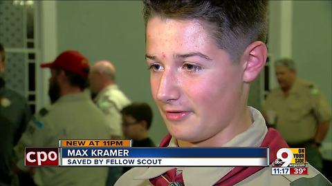 Boy Scout helped save friend's life on camping trip