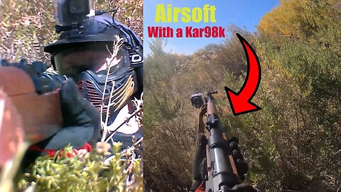 Airsoft with a Kar98k WW2 German sniper rifle