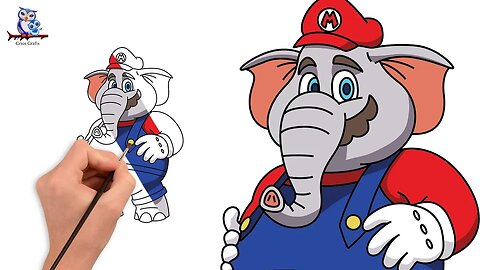 How to Draw Elephant Mario - Super Mario Bros. Wonder - Step by Step