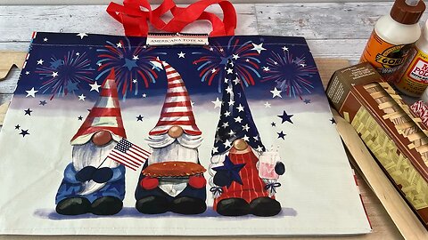 Patriotic Gnome Decor DIY || Using a Bag From Dollar Tree || Just 1 Easy Craft