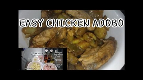 EASY CHICKEN ADOBO| LUTO TAYO SA KALAN NA D' ULING👍