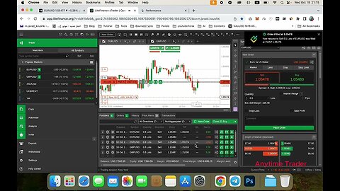 لایو ترید eurusd تاریخ 18 اکتبر 2023 با استراتژی choch