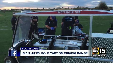 Man hit by golf car at Waste Management Phoenix Open