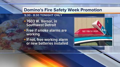 Domino's fire safety week promotion