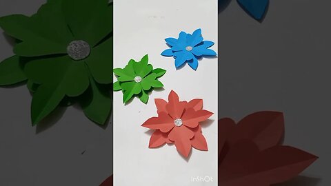 Paper flowers idea #paperflower #papercraft #shorts #ytshorts #shortvideo