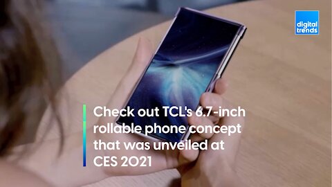 Check out TCL's 6.7-inch rollable phone concept that was unveiled at CES 2021