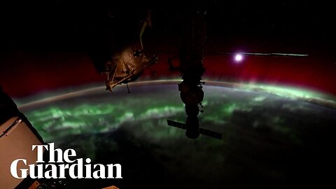 Nasa releases timelapse capturing red and green auroras over Earth