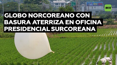 Globos norcoreanos con basura caen sobre el complejo de la oficina presidencial de Corea del Sur