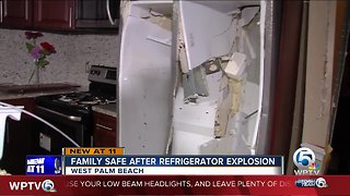 Refrigerator explodes inside family home in West Palm Beach