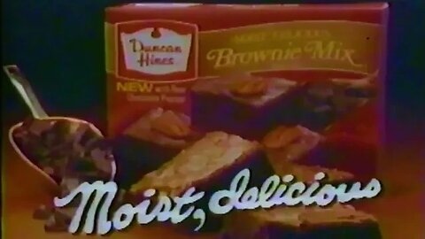 Moist Delicious Brownies (1985, 80's TV Commercial)