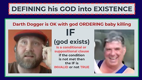 Darth Dogger is OK with god ORDERING baby killing