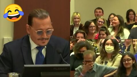 Johnny Depp complements Amber Heards lawyer (funny moments)