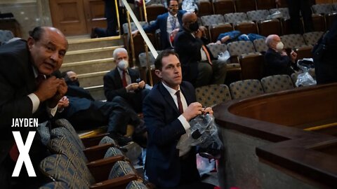 Senators Hide From Trumps Terrorist as They Try And Break Into The Senate Chambers | US Capitol Riot