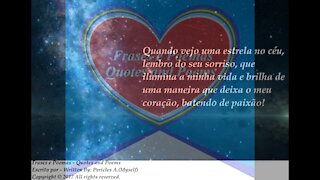 Quando vejo uma estrela no céu, lembro do seu sorriso! [Frases e Poemas]