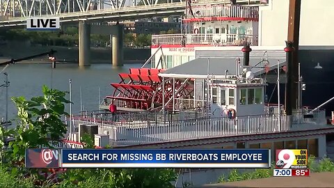 Boats search for BB Riverboats worker presumed drowned