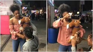 Woman thinks wedding proposal is a prank