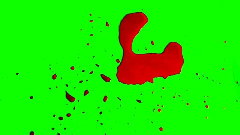 Blood Splatter with Sound Green Screen FREE HD