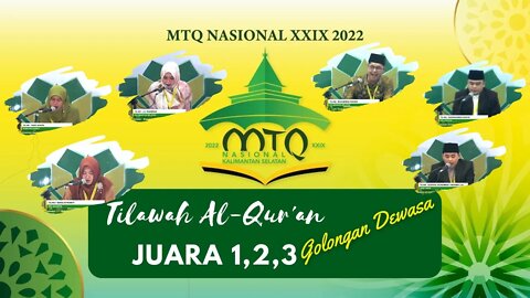 LIVE 24 JAM TILAWAH MERDU | JUARA MTQ NASIONAL 2022 GOLONGAN DEWASA - PUTAR SETIAP HARI