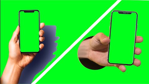 (No Copyright) Green Screen for Mobile Phone | Hand Holding Mobile Phone | Chroma Key