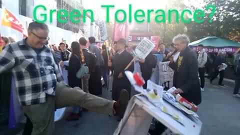 Climate Activists get violent at Piers Corbyn